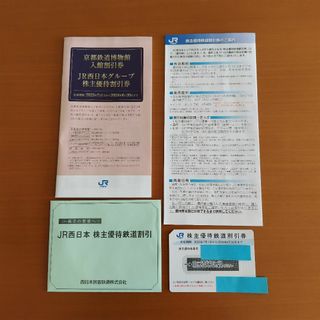 ジェイアール(JR)の【JR西日本】株主優待鉄道割引券１枚＋京都鉄道博物館入館券1枚＋優待割引券1冊(鉄道乗車券)