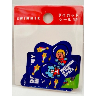 スイマー(SWIMMER)の【新商品】SWIMMER ダイカットシール (3P) 宇宙　スイマーキャンドゥ(キャラクターグッズ)