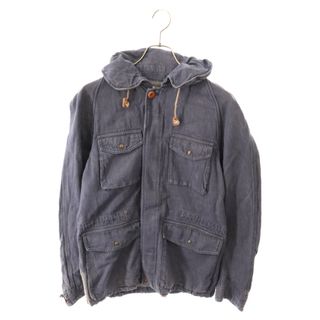 VISVIM ヴィスヴィム 14SS PFD JKT DMGD ジップアップ フード付き コットン ジャケット ブルゾン インディゴ 0114105006007