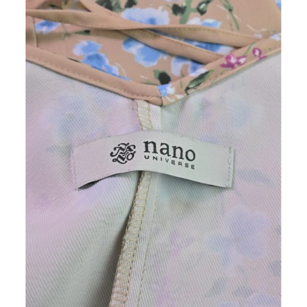 nano UNIVERSE ワンピース F ベージュx青x緑等(花柄) 【古着】【中古】 レディースのワンピース(ひざ丈ワンピース)の商品写真