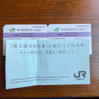 JR東日本　株主優待割引券(鉄道乗車券)