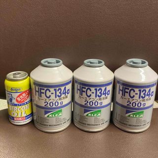 デンゲン R134a用 蛍光剤入エアコンオイル1本クーラーガス　R134a 3本(メンテナンス用品)