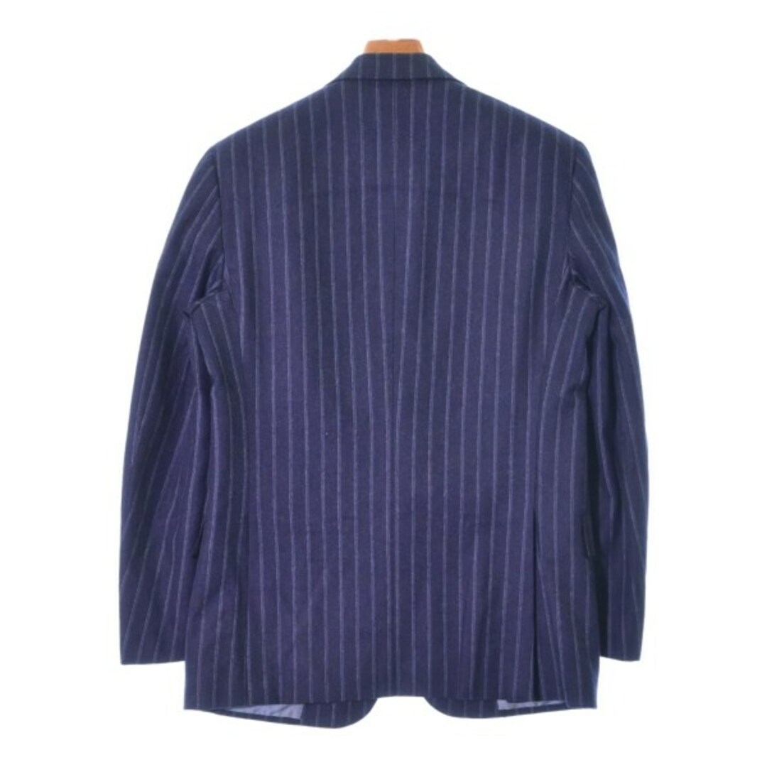 Brioni(ブリオーニ)のBrioni ブリオーニ テーラードジャケット 48(L位) 紺(ストライプ) 【古着】【中古】 メンズのジャケット/アウター(テーラードジャケット)の商品写真