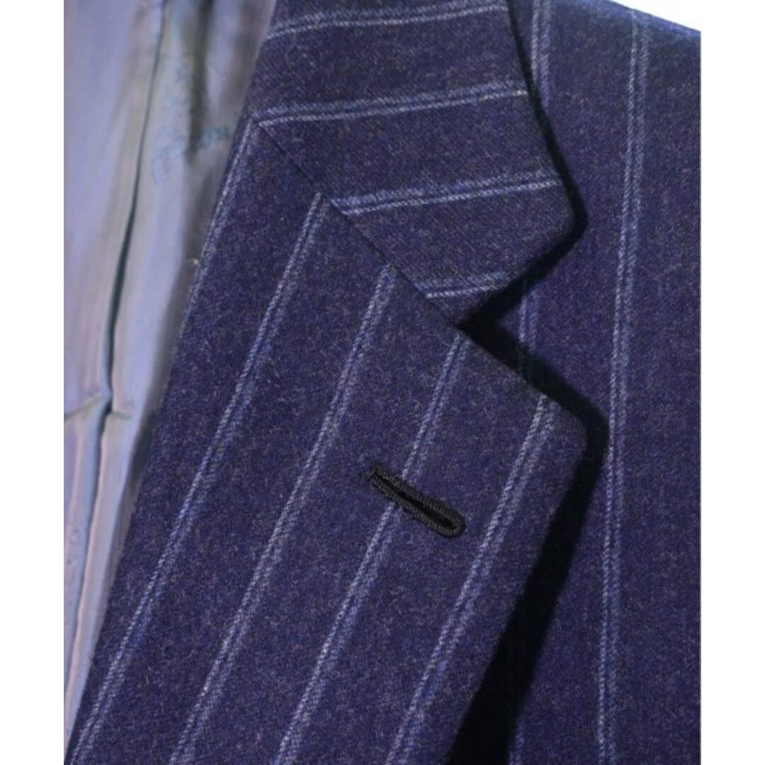 Brioni(ブリオーニ)のBrioni ブリオーニ テーラードジャケット 48(L位) 紺(ストライプ) 【古着】【中古】 メンズのジャケット/アウター(テーラードジャケット)の商品写真