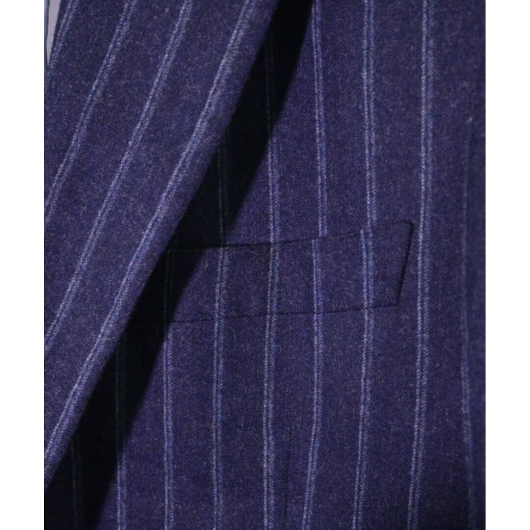 Brioni(ブリオーニ)のBrioni ブリオーニ テーラードジャケット 48(L位) 紺(ストライプ) 【古着】【中古】 メンズのジャケット/アウター(テーラードジャケット)の商品写真