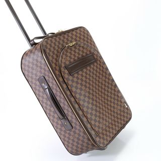 ルイヴィトン(LOUIS VUITTON)の極美品 ルイヴィトン ダミエ ペガス55 N23294 レザー スーツケース キャリーケース 出張 旅行 ガーメント 付 メンズ EFM S19-5(トラベルバッグ/スーツケース)