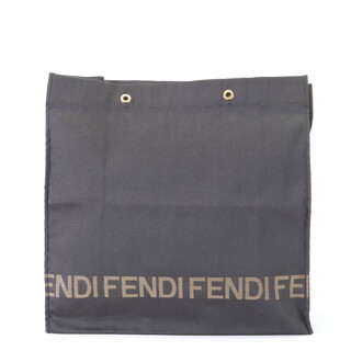 フェンディ(FENDI)の美品 フェンディ 230626423089 ロゴ トート バッグ ショルダー ビジネス 通勤 書類鞄 ブラック 黒 A4 メンズ YYM S21-9(トートバッグ)