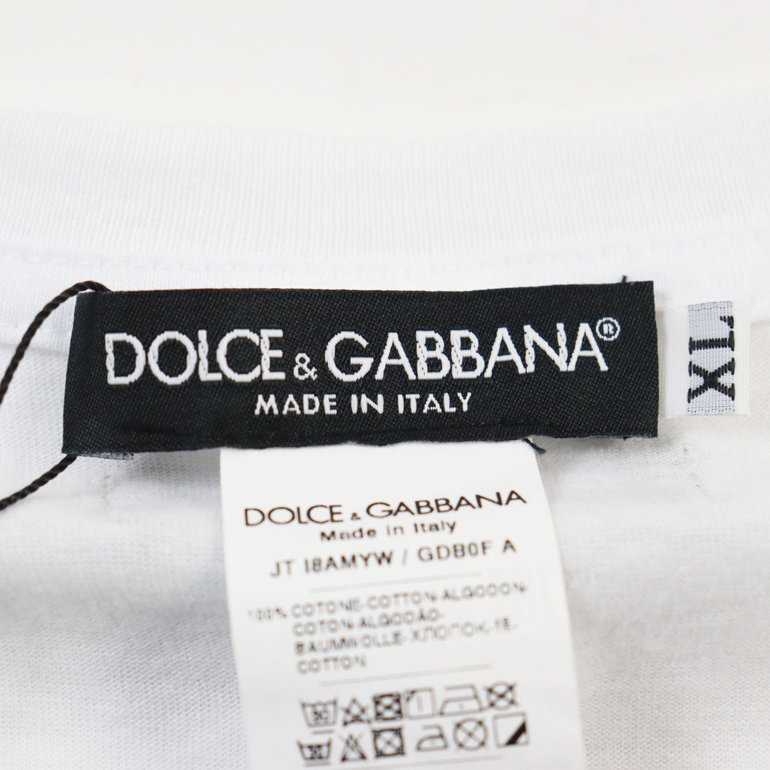 DOLCE&GABBANA(ドルチェアンドガッバーナ)の未使用品 DOLCE&GABBANA ドルチェ＆ガッバーナ JT 18AMYW GDB0F A Ciao Kim コットン100% 黒タグ キム・カーダシアン フォトプリント ロゴ入り 半袖Ｔシャツ ホワイト XL イタリア製 正規品 メンズ 定価56,100円 メンズのトップス(Tシャツ/カットソー(半袖/袖なし))の商品写真