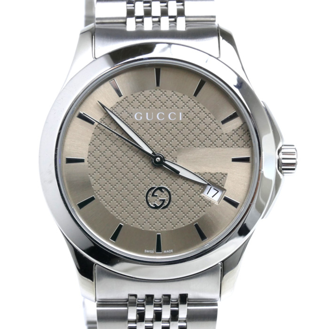 Gucci(グッチ)のGUCCI グッチ Gタイムレス 腕時計 電池式 YA1264107/126.4 38ｍｍ　ブラウン メンズ【中古】 メンズの時計(腕時計(アナログ))の商品写真