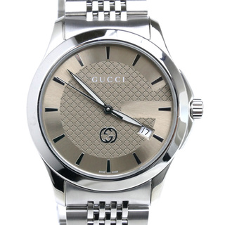 グッチ(Gucci)のGUCCI グッチ Gタイムレス 腕時計 電池式 YA1264107/126.4 38ｍｍ　ブラウン メンズ【中古】(腕時計(アナログ))