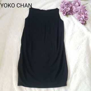 ヨーコチャン(YOKO CHAN)のYOKO CHANノースリーブ コクーン ワンピース 38サイズ(ひざ丈ワンピース)