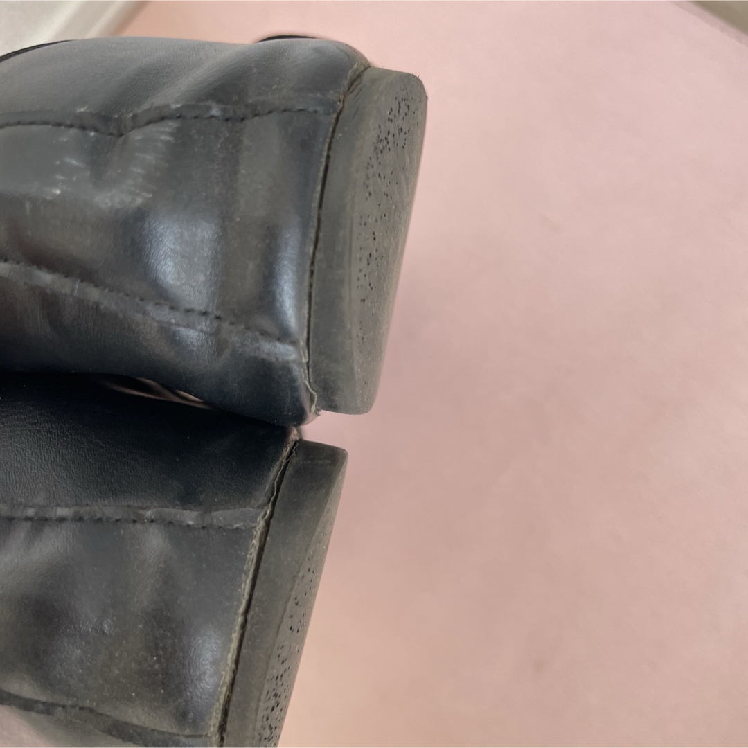 ABCマート ギャザーパンプス ブラック 黒 25 24.5 フラットシューズ レディースの靴/シューズ(バレエシューズ)の商品写真