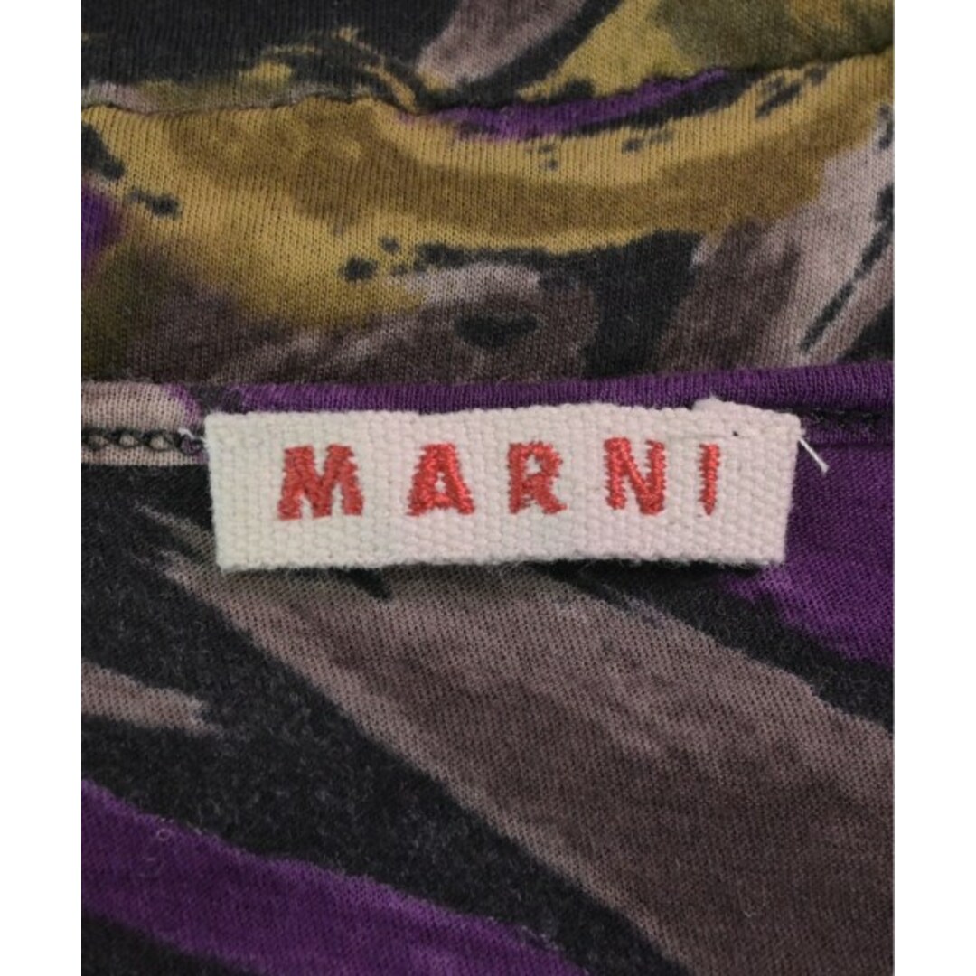 Marni(マルニ)のMARNI マルニ Tシャツ・カットソー 42(M位) 紫x黒x茶等(総柄) 【古着】【中古】 レディースのトップス(カットソー(半袖/袖なし))の商品写真