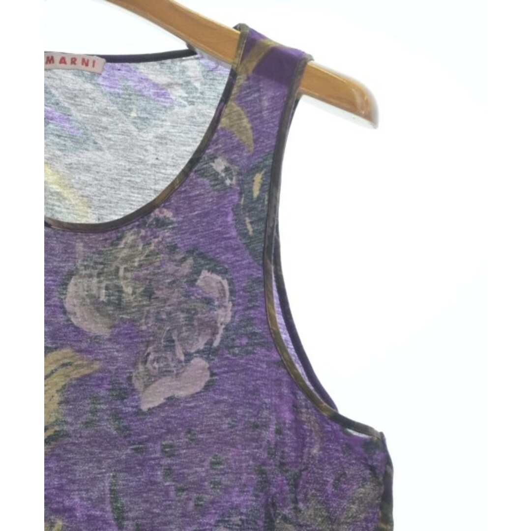 Marni(マルニ)のMARNI マルニ Tシャツ・カットソー 42(M位) 紫x黒x茶等(総柄) 【古着】【中古】 レディースのトップス(カットソー(半袖/袖なし))の商品写真