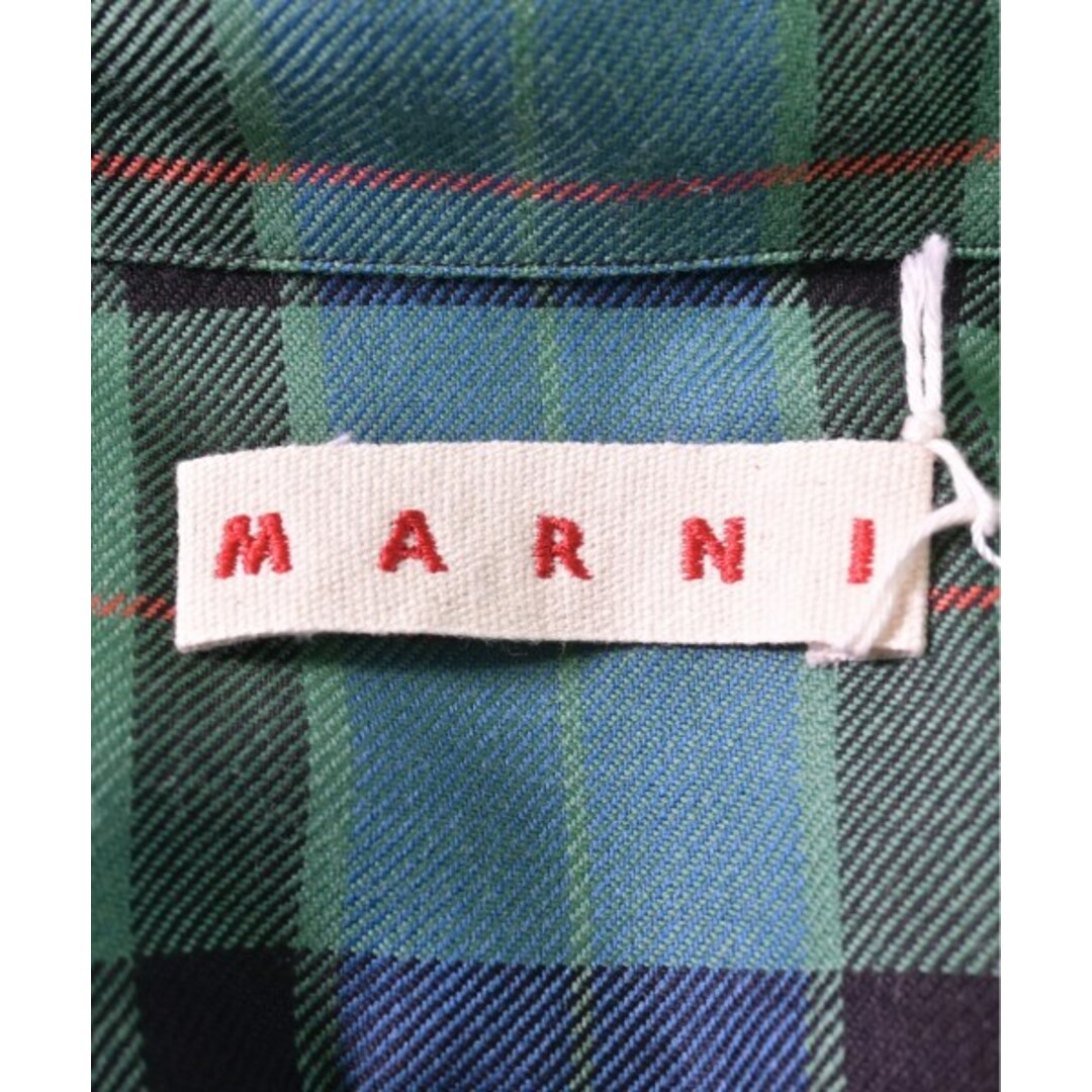 Marni(マルニ)のMARNI マルニ カジュアルシャツ 50(XL位) 緑x水色x黒等(チェック) 【古着】【中古】 メンズのトップス(シャツ)の商品写真