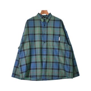 マルニ(Marni)のMARNI マルニ カジュアルシャツ 50(XL位) 緑x水色x黒等(チェック) 【古着】【中古】(シャツ)