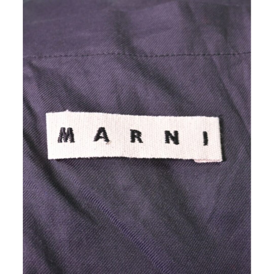 Marni(マルニ)のMARNI マルニ ステンカラーコート 48(L位) 青x白xグレー(チェック) 【古着】【中古】 メンズのジャケット/アウター(ステンカラーコート)の商品写真