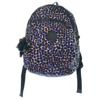 kipling - kipling キプリング バックパック・リュック - 紺xオレンジ 【古着】【中古】