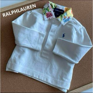 ラルフローレン(Ralph Lauren)のラルフローレン 襟　花柄　長袖　シャツ　白　女の子　春(シャツ/カットソー)