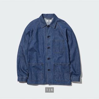 UNIQLO - ユニクロ　ユーティリティデニムジャケット　コットンリネン