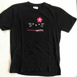 ハローキティ  キティちゃん　Tシャツ　黒　サンリオ　レディース　トップス　半袖