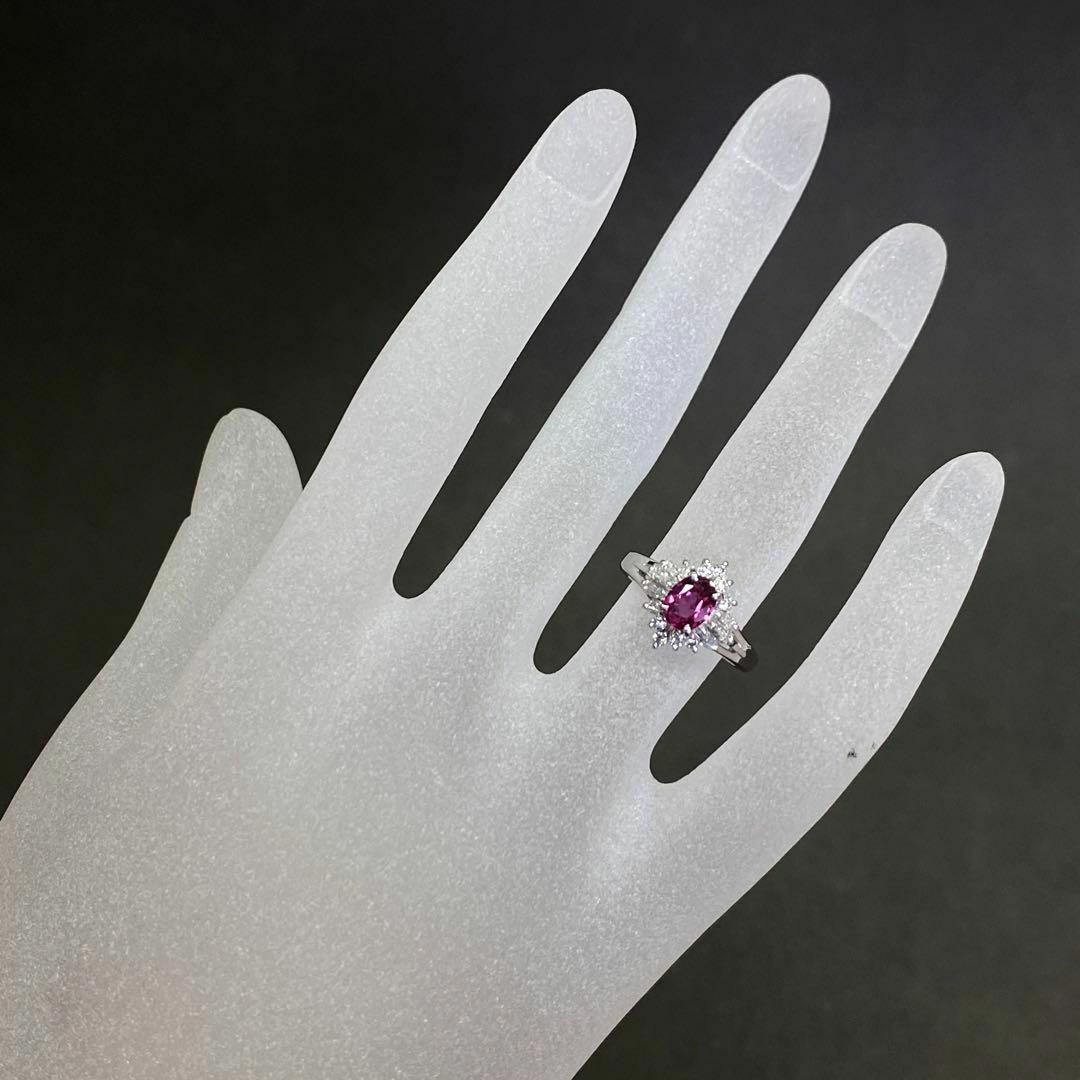 Pt900　天然ルビーリング　0.63ct　サイズ13号　プラチナ　ダイヤモンド レディースのアクセサリー(リング(指輪))の商品写真