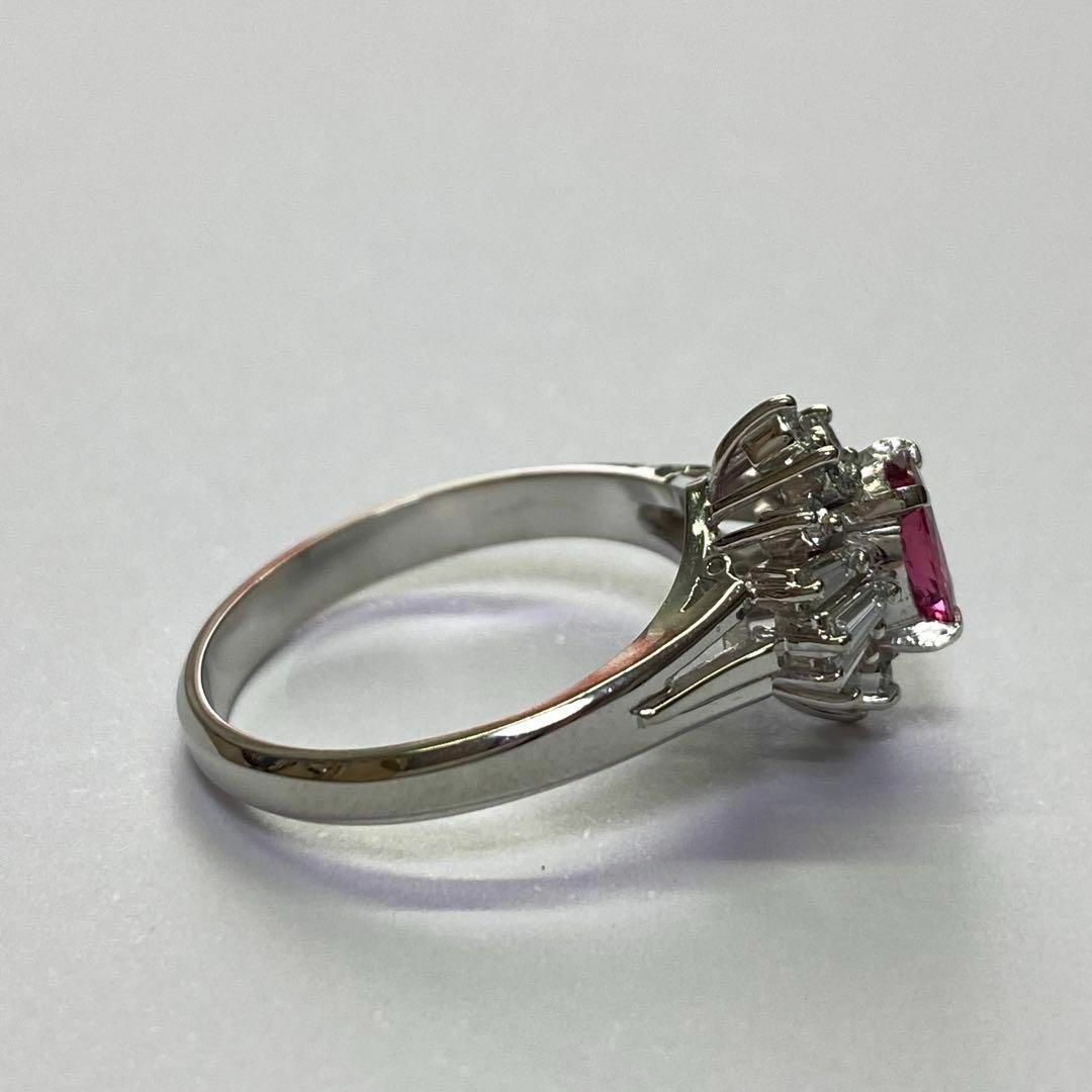 Pt900　天然ルビーリング　0.63ct　サイズ13号　プラチナ　ダイヤモンド レディースのアクセサリー(リング(指輪))の商品写真