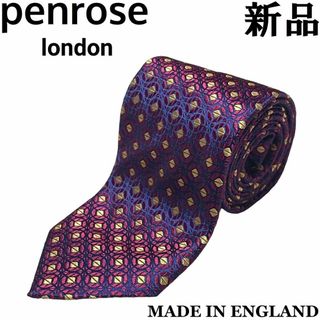 バーニーズニューヨーク(BARNEYS NEW YORK)の【新品◆英国製◆リッチな光沢感】Penroseペンローズ シルク ネクタイ 33(ネクタイ)