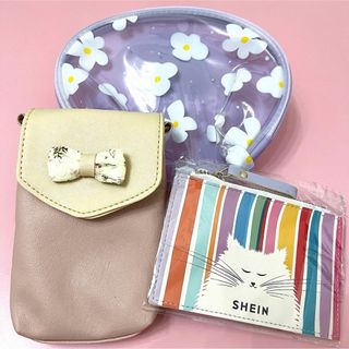 シーイン(SHEIN)の3点セット ポーチ カードケース スマホポーチ シーイン 雑貨(ポーチ)