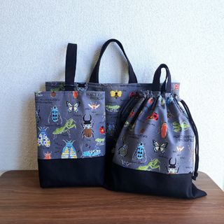 入園入学セット レッスンバッグ 体操着袋 上履き袋 ハンドメイド(バッグ/レッスンバッグ)