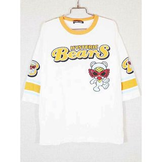 ヒステリックミニ(HYSTERIC MINI)の[ヒステリックミニ/HYSTERIC MINI]130cm 七分袖カットソー/七分袖Tシャツ/ロンT 白×オレンジ【中古】子供服 キッズ kids 男の子 女の子 春 723032 tops(Tシャツ/カットソー)