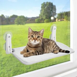猫 ハンモック 猫 窓用ハンモック 吸盤式＆粘着式 耐荷重25kg 折り畳み式(猫)