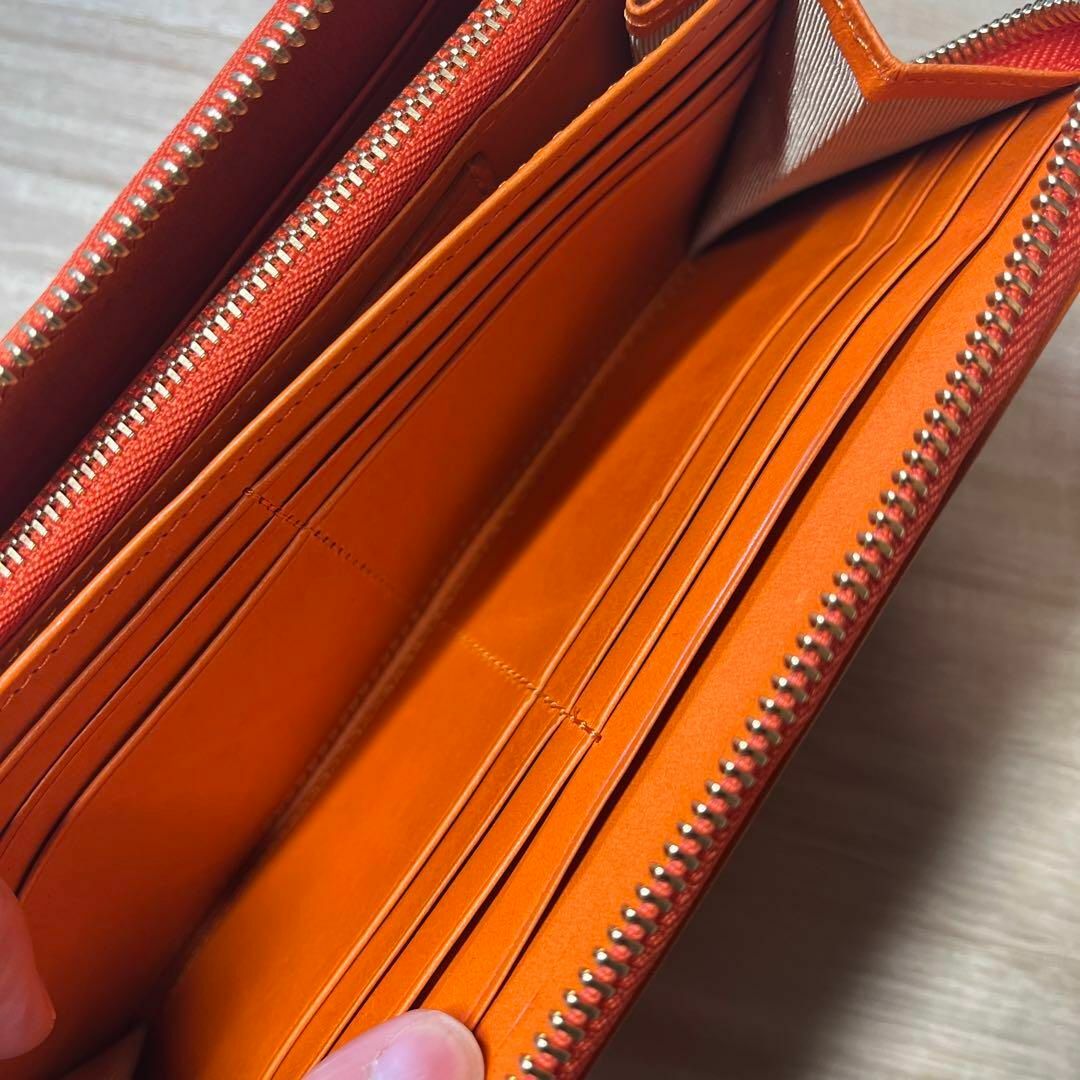 長財布 本革 ブッテーロレザー カード25枚 オレンジ レディースのファッション小物(財布)の商品写真