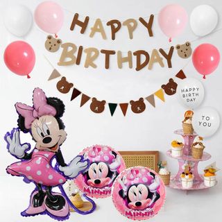 【誕生日】風船 パーティー バルーン 誕生日 お祝い ミニー ピンク(ウェルカムボード)