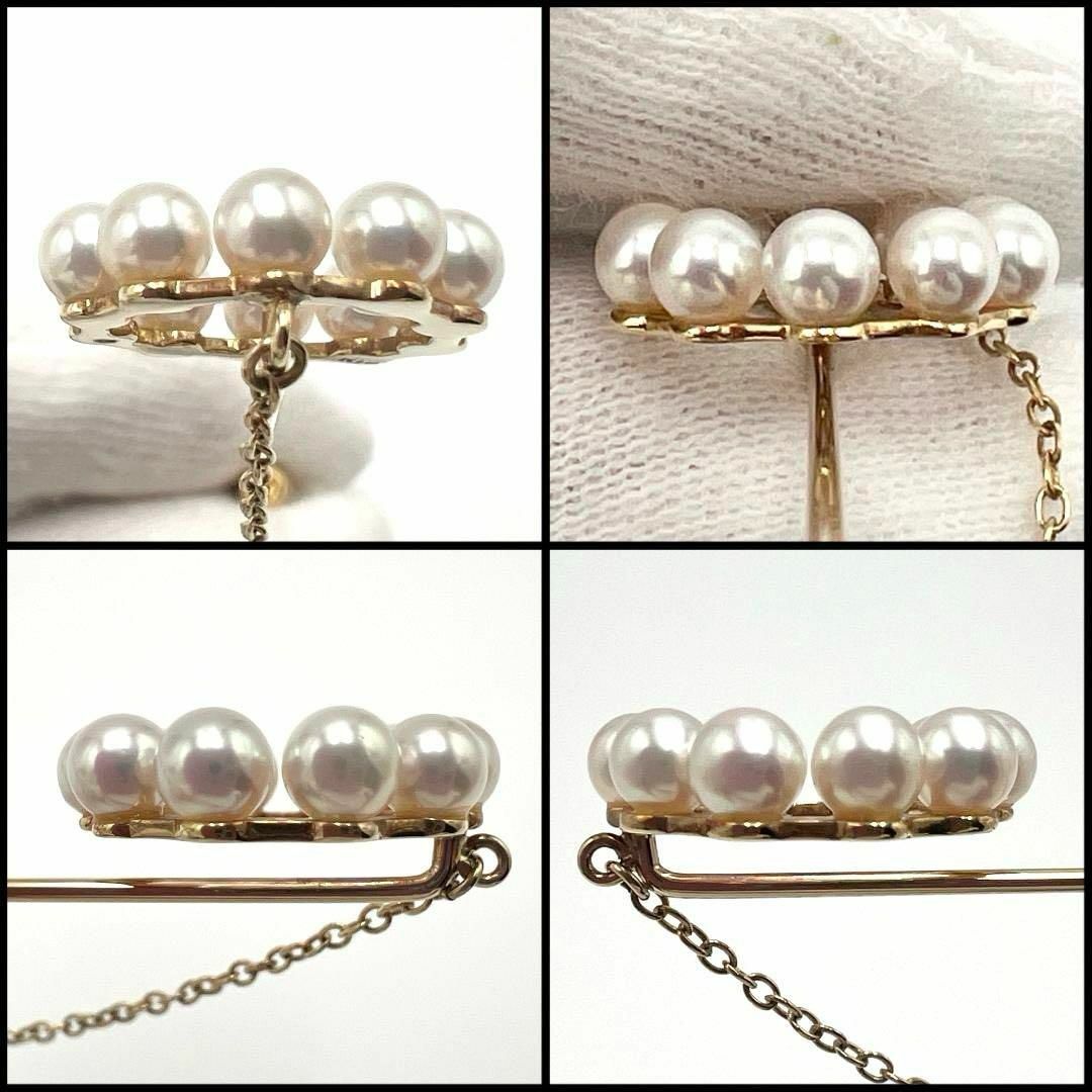 MIKIMOTO(ミキモト)の【超美品】ミキモト　MIKIMOTO　ブローチ　パール　真珠　ゴールド　K18 レディースのアクセサリー(ブローチ/コサージュ)の商品写真