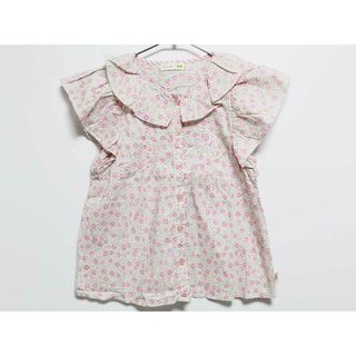 ニットプランナー(KP)の‡ニットプランナー/KP‡140cm 半袖ブラウス 白×ピンク【中古】子供服 キッズ kids ジュニア 女の子 夏 906032 tops(Tシャツ/カットソー)