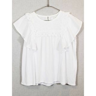 ポンポネット(pom ponette)の[ポンポネット/pom ponette]150cm 半袖カットソー/半袖Tシャツ 白 '21年製【中古】子供服 キッズ kids ジュニア 女の子 夏 024032 tops(Tシャツ/カットソー)