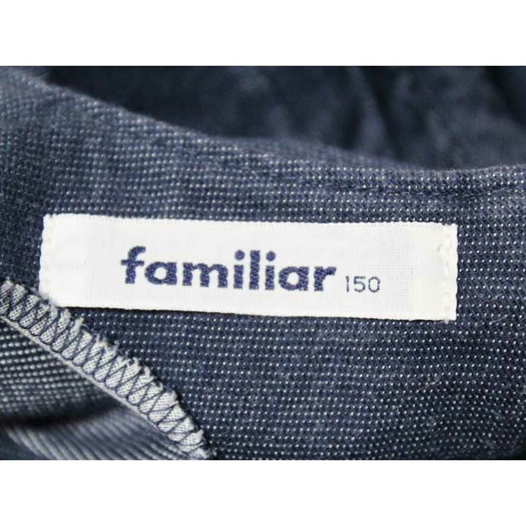 familiar(ファミリア)の《ファミリア/familiar》150cm 半袖Tシャツ/半袖カットソー 紺【中古】子供服 キッズ kids ジュニア 女の子 夏 915032 tops キッズ/ベビー/マタニティのキッズ服女の子用(90cm~)(Tシャツ/カットソー)の商品写真