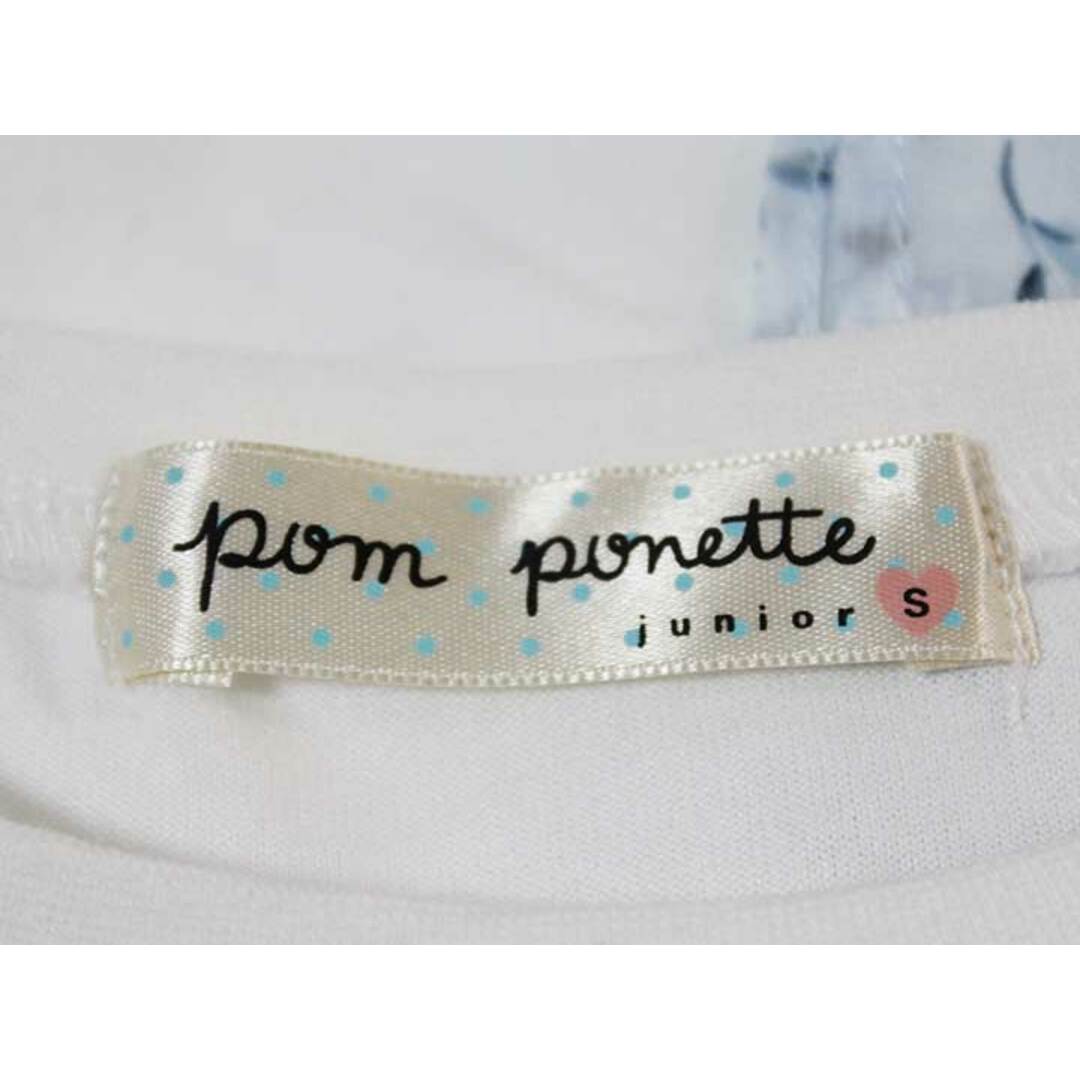 pom ponette(ポンポネット)の《ポンポネット/pom ponette》140cm 半袖Tシャツ/半袖カットソー 白【中古】子供服 キッズ kids ジュニア 女の子 夏 124032 tops キッズ/ベビー/マタニティのキッズ服女の子用(90cm~)(Tシャツ/カットソー)の商品写真