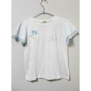 ポンポネット(pom ponette)の《ポンポネット/pom ponette》140cm 半袖Tシャツ/半袖カットソー 白【中古】子供服 キッズ kids ジュニア 女の子 夏 124032 tops(Tシャツ/カットソー)