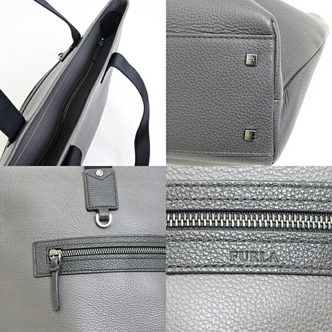 Furla(フルラ)のフルラ FURLA トートバッグ グレー　本革　【中古】A メンズのバッグ(トートバッグ)の商品写真