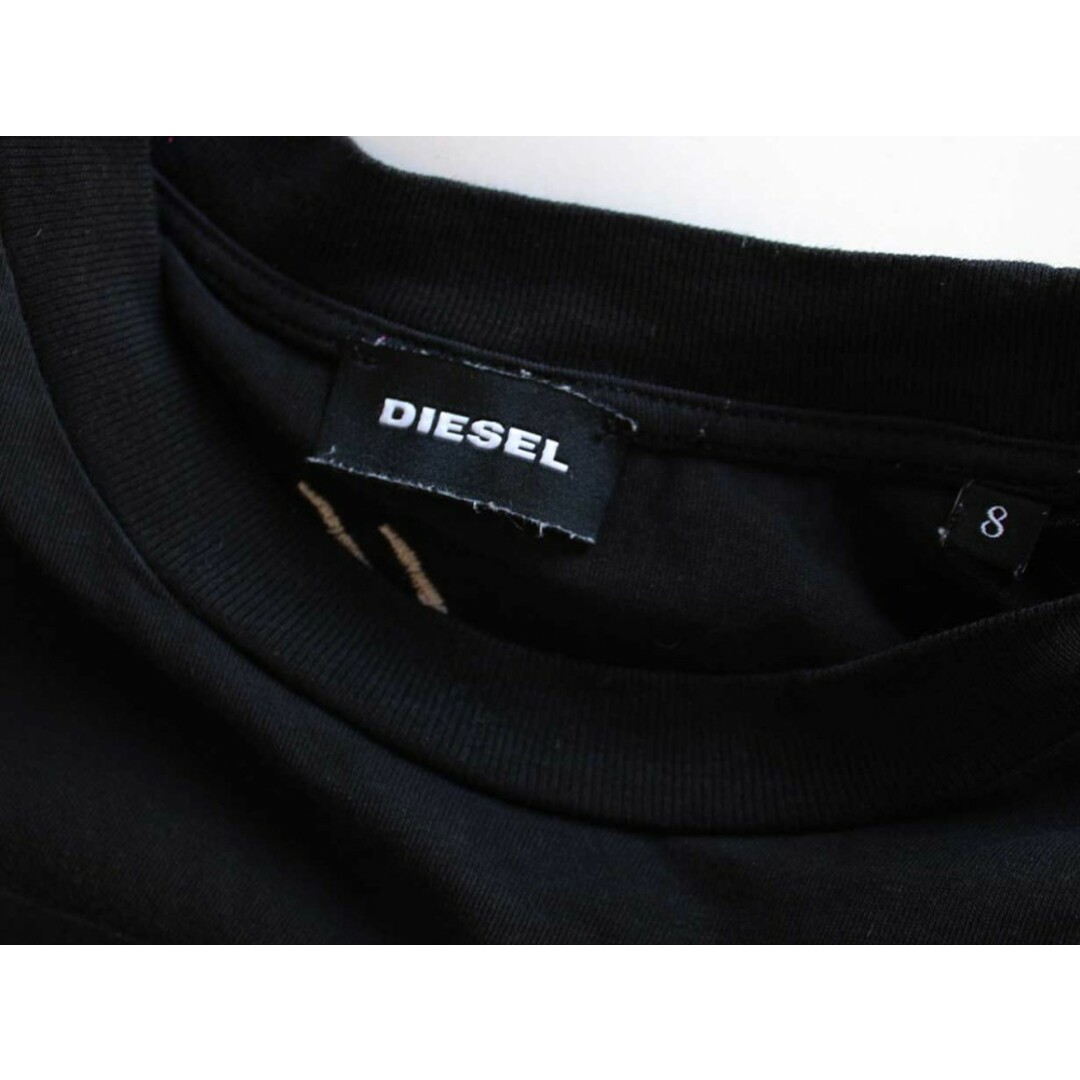 DIESEL(ディーゼル)の[ディーゼルキッズ/DIESEL kids]130cm 半袖カットソー/半袖Tシャツ 黒 ダメージ加工【中古】子供服 キッズ kids 男の子 女の子 夏 605032 tops キッズ/ベビー/マタニティのキッズ服女の子用(90cm~)(Tシャツ/カットソー)の商品写真