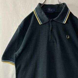 フレッドペリー(FRED PERRY)のフレッドペリー　ポロシャツ　ワンポイントロゴ　半袖シャツ　古着　XL ブラック(ポロシャツ)