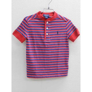 ラルフローレン(Ralph Lauren)の▽ラルフローレン/Ralph Lauren▽110cm 半袖カットソー/半袖Tシャツ 赤×ネイビー【中古】子供服 キッズ kids 男の子 夏 507032 tops(Tシャツ/カットソー)