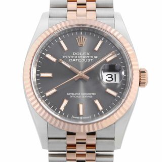 ロレックス(ROLEX)のロレックス デイトジャスト36 126231 スレート (グレー) バー ５列 ジュビリーブレス ランダム番 メンズ 中古 腕時計(腕時計(アナログ))