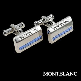 MONTBLANC - MONTBLANC カフリンクス SV925 ブルー シルバー