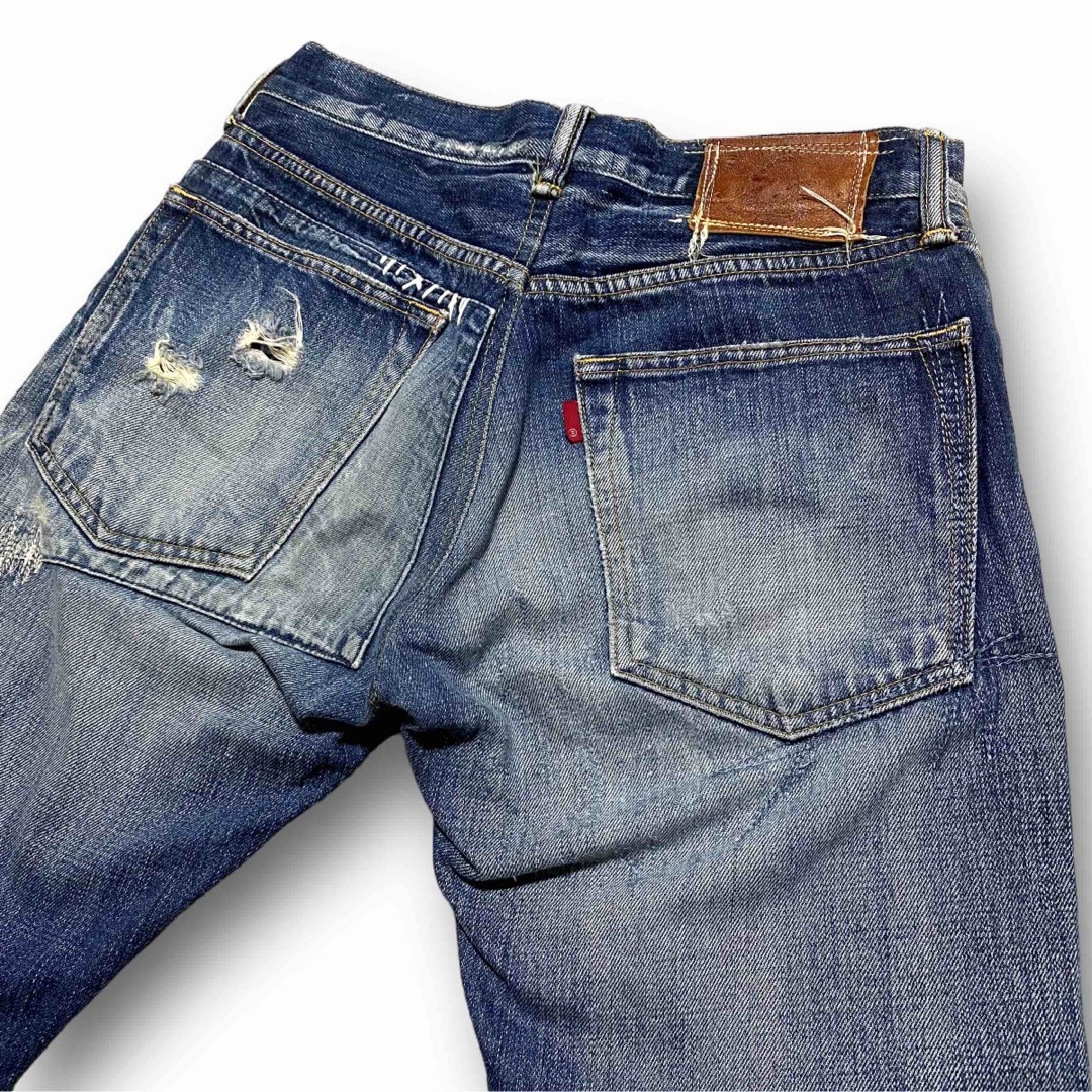 ETERNAL(エターナルジーンズ)の備中倉敷工房 ETERNAL エターナル ローライズ  リメイクデニム W30 メンズのパンツ(デニム/ジーンズ)の商品写真