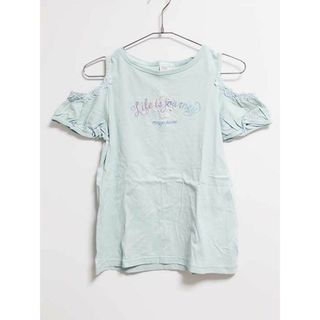 メゾピアノ(mezzo piano)の‡メゾピアノ/mezzo piano‡165cm オープンショルダーカットソー/半袖Tシャツ/半袖カットソー ブルー系【中古】子供服 キッズ kids ジュニア 女の子 夏 514032 tops(Tシャツ/カットソー)