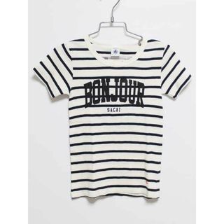 プチバトー(PETIT BATEAU)の‡プチバトー/PETIT BATEAU‡116cm 半袖Tシャツ/半袖カットソー 白×紺 サカイコラボ【中古】子供服 キッズ kids 女の子 夏 206032 tops(Tシャツ/カットソー)