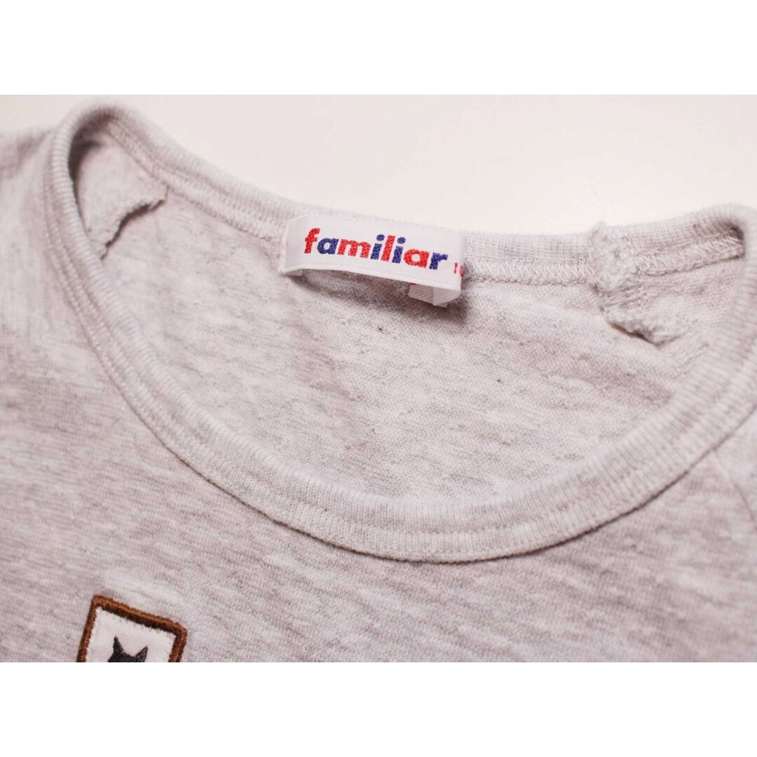 familiar(ファミリア)の[ファミリア/familiar]100cm 半袖カットソー/半袖Tシャツ グレー【中古】子供服 キッズ kids 女の子 夏 225032 tops キッズ/ベビー/マタニティのキッズ服女の子用(90cm~)(Tシャツ/カットソー)の商品写真